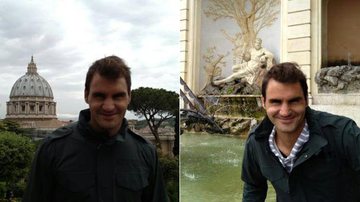 Roger Federer faz turismo por Roma, na Itália - Reprodução/Facebook