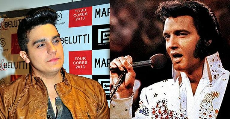 Será que Luan Santana se inspirou seu topetão em Elvis Presley - AgNews/Reprodução
