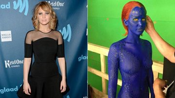 Jennifer Lawrence: primeira foto para o filme X-Men - Getty Imagens e Twitter/Reprodução