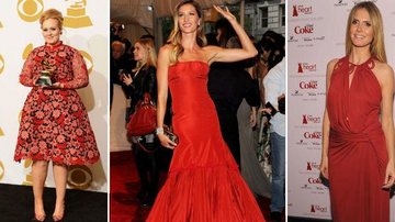 Inspire-se no vestido vermelho das celebridades - Foto-montagem
