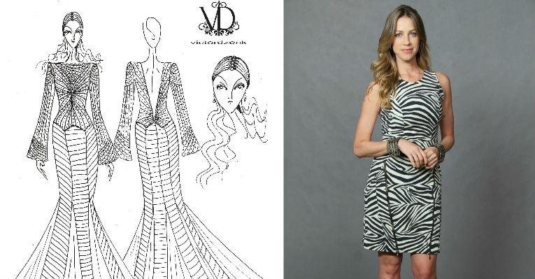 O estilista Victor Dzenk sugere para a atriz Luana Piovani um vestido sereia de tricô e seda. Veja o modelo! - Foto-montagem