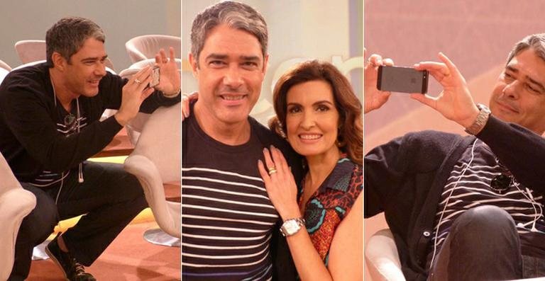 William Bonner visita Fátima Bernardes no programa 'Encontro' - Reprodução / TV Globo