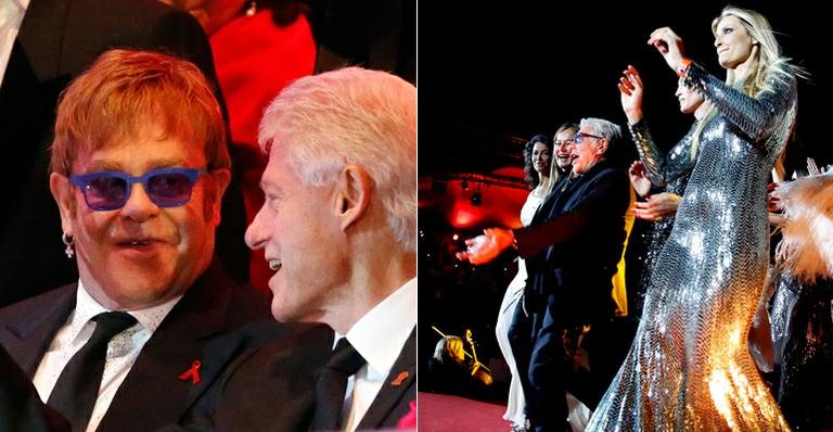 Elton John e Bill Clinton conferem desfile do estilista Roberto Cavalli no Life Ball - Reuters