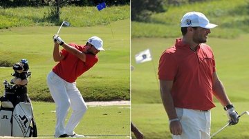 Rodrigo Lombardi passou o feriado de Corpus Christi praticando golfe na Bahia - Julia Rudge/Divulgação