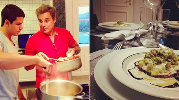Edson Celulari e o filho, Enzo, se divertem na cozinha - Reprodução / Instagram