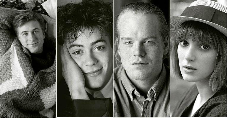 Alec Baldwin, Robert Downey Jr, Philip Seymour Hoffman  e Winona Ryder na década de 1980 - Andrew Brucker