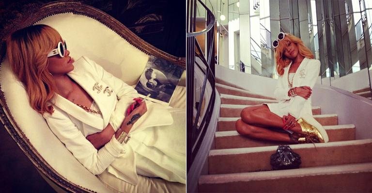 Rihanna visita apartamento de Coco Chanel e imita pose da estilista - Instagram/Reprodução