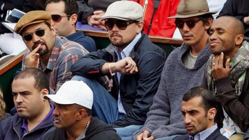 Leo diCaprio em jogo de tênis na França - Reuters