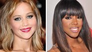 Jennifer Lawrence e Kelly Rowland abusam do blush para realçar a beleza e minimizar as imperfeições - Getty Images