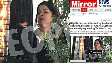 Fotos mostram Nigella Lawson sendo agredida pelo marido em um restaurante de Londres - Reprodução