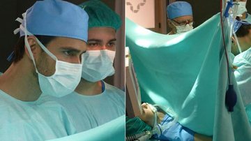 Doutor Lutero treme na cirurgia de Paulinha e Paloma e Jacques o ajuda - Amor à Vida/TV Globo