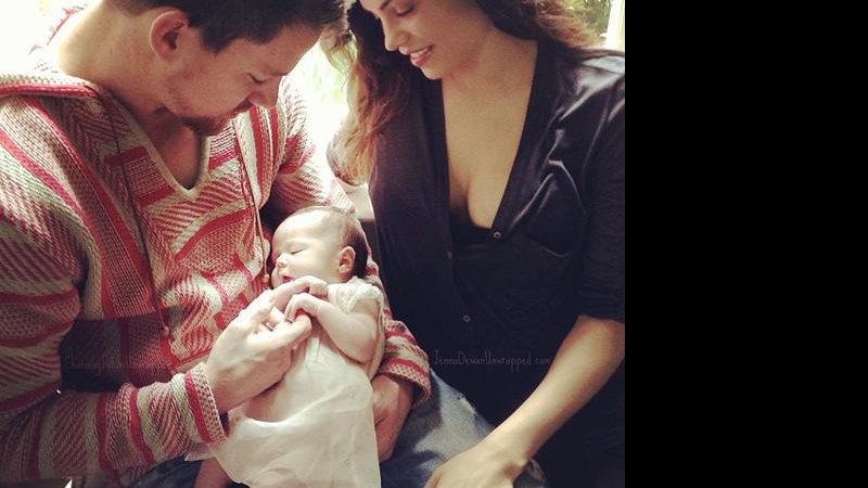 Channing Tatum com a filha Everly e a mulher, Jenna Dewan-Tatum - Facebook/Reprodução