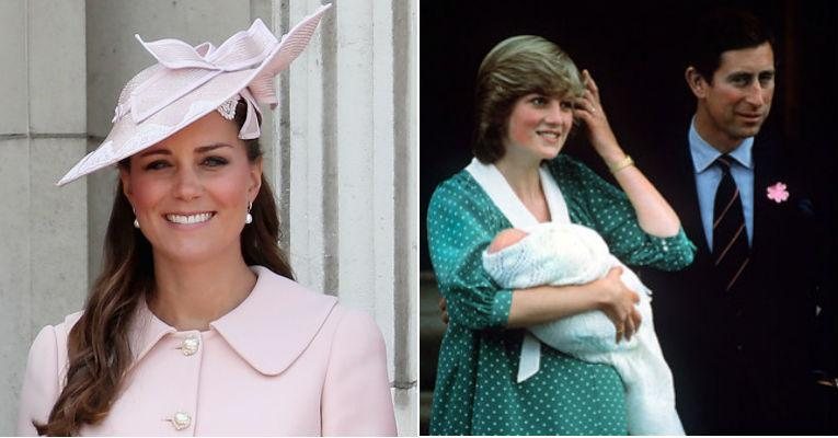 Kate Middleton dará à luz no mesmo hospital onde a princesa Diana teve o Príncipe William - Fotomontagem