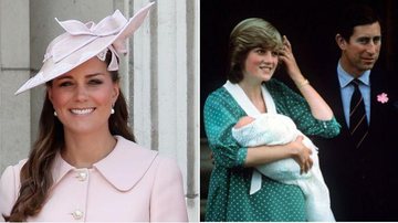Kate Middleton dará à luz no mesmo hospital onde a princesa Diana teve o Príncipe William - Fotomontagem