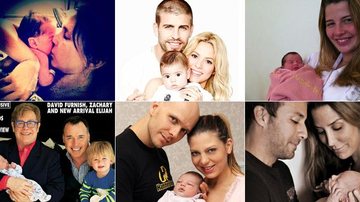 Conheça os bebês de pais famosos que nasceram em 2013 - Fotomontagem