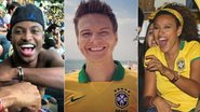 Famosos na torcida pelo Brasil - Fotomontagem