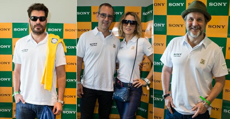 Thiago Lacerda, Christine Fernandes e Floriano Peixoto, e Antonio Calloni: na torcida do Brasil em BH - Sony Produtora 7 /Divulgação