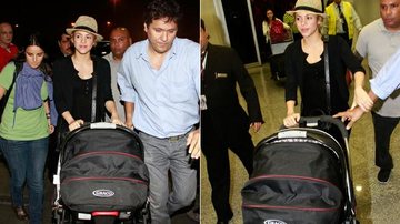 Shakira e Milan em aeroporto do Rio de Janeiro - Delson Silva / AgNews