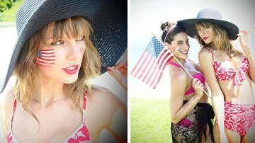 Taylor Swift aproveita o feriado do Dia da Independência ao lado dos amigos em praia dos Estados Unidos - Divulgação