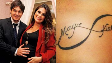 Leandro, do KLB, faz tatuagem com os nomes das filhas gêmeas, do relacionamento com Natália Guimarães - Reprodução/Instagram