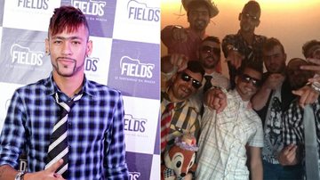 Neymar curte festa caipira com amigos em Florianópolis - Adriel Douglas/Divulgação e Instagram/Reprodução