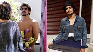 Michel aparece nu na porta de Patrícia; sem suas roupas, ele vai trabalhar de vestido no dia seguinte - Amor à Vida/TV Globo