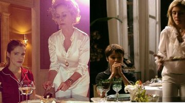 Ingrid Guimarães e Giulia Gam em 'Sangue Bom'; Nina (Débora Falabella) e Carminha (Adriana Esteves) em 'Avenida Brasil' - Reprodução