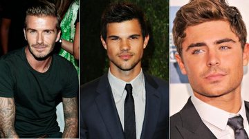 Maquiagem masculina: David Beckham, Taylor Lautner e Zac Efron - Getty Images