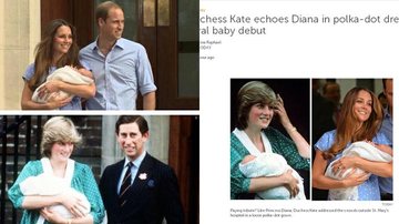 Kate Middleton e princesa Diana usam a mesma estampa do vestido - Reprodução / Twitter e NBC