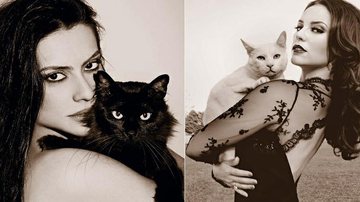 Cleo Pires, com o gato negro, e Paolla participam da campanha promovida pela AMPARA em prol de animais rejeitados e abandonados - Jacques Duqueker