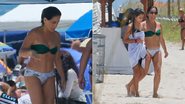 Glória Pires curte praia em Miami - AKM-GSI BRASil / Splash News