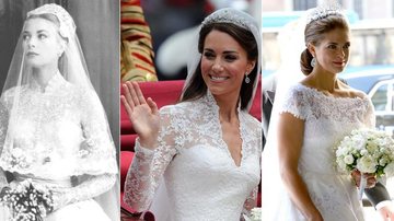 Confira os vestidos de noiva usados por personalidades da realeza e inspire-se para ter o seu casamento de princesa! - Fotomontagem/Getty Images