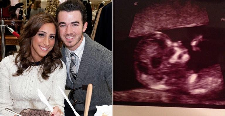 Danielle mostra ultrassom de seu primeiro filho com Kevin Jonas - Getty Images; Reprodução / Twitter
