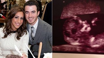 Danielle mostra ultrassom de seu primeiro filho com Kevin Jonas - Getty Images; Reprodução / Twitter