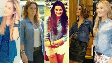 Famosas investem na camisa jeans como tendência - Reprodução Instagram/ TV Globo