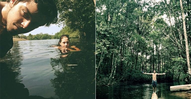 Rodrigo Simas e Cristiana Peres gravam no Amazonas - Instagram/Reprodução