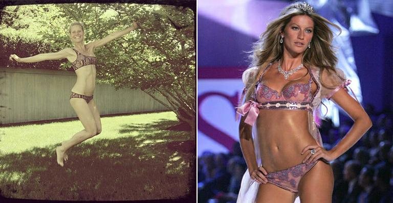 A personal trainer de Gwyneth Paltrow se inspirou na boa forma de Gisele Bündchen para modelar o corpo da atriz - Foto-montagem