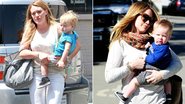 Hilary Duff e seu filho de 1 ano e quatro meses - Foto-montagem