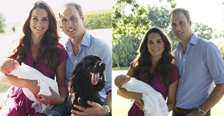 Primeiras fotos oficiais de príncipe George, filho do príncipe William e Kate Middleton - Reprodução / Twitter