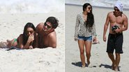 Bruno Gissoni e Yanna Lavigne na praia da Barra da Tijuca - Dilson Silva/AgNews