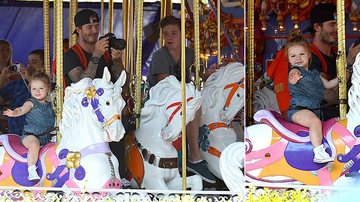 Victoria e David Beckham levam os filhos para um divertido passeio na Disney - AKM-GSI/Splash