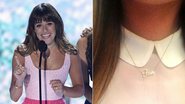 Lea Michele usa colares com nome de Cory e de Finn - Reprodução