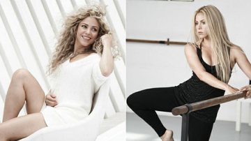 Shakira: dois looks em comercial - Twitter/Reprodução