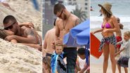 Fernanda Lima e Rodrigo Hilbert com os filhos na praia - J.Humberto / AgNews