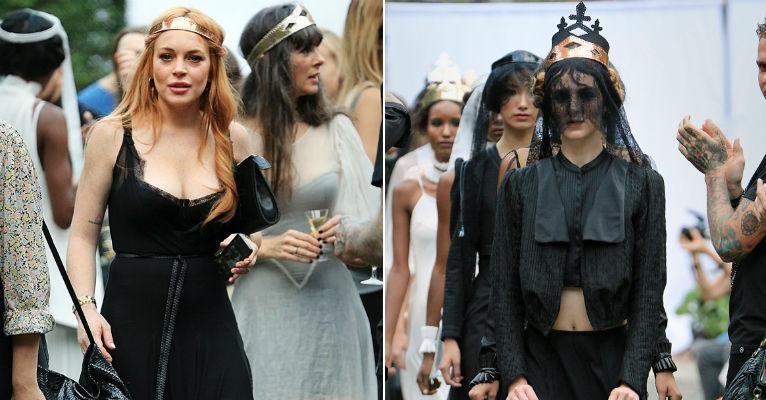 Lindsay Lohan prestigia a irmã mais nova em desfile de moda da NYFW - Splash News