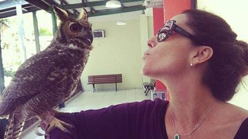 Giovanna Antonelli manda beijinho para coruja em foto - Instagram/Reprodução