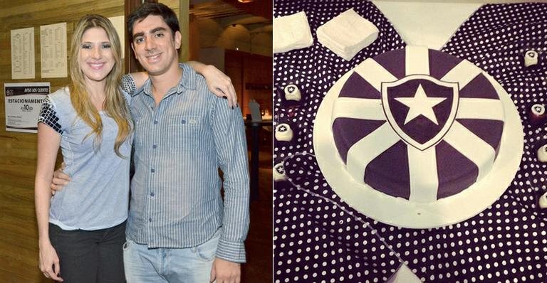 Marcelo Adnet ganha bolo surpresa do Botafogo de presente da mulher, Dani Calabresa - Instagram/Reprodução