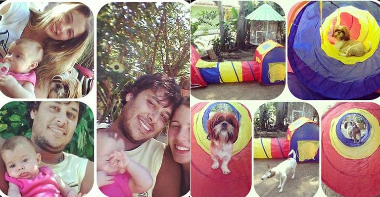 Debby Lagranha curte dia de sol brincando com a filha e o cachorro - Instagram/Reprodução