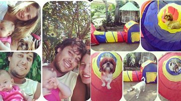 Debby Lagranha curte dia de sol brincando com a filha e o cachorro - Instagram/Reprodução
