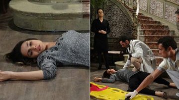 Leila cai da escada em 'Amor à Vida' - Reprodução / TV Globo